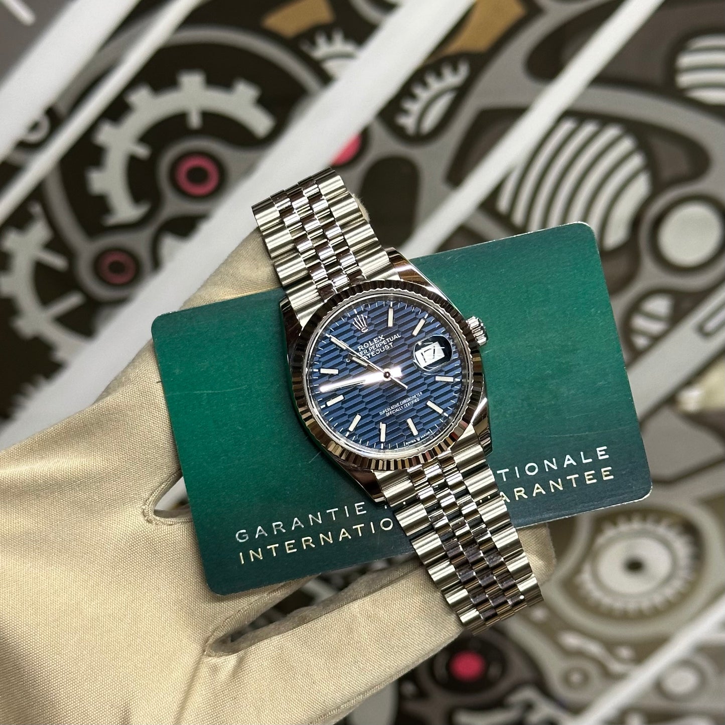 Rolex DJ36 Blue Motif Dial 126234