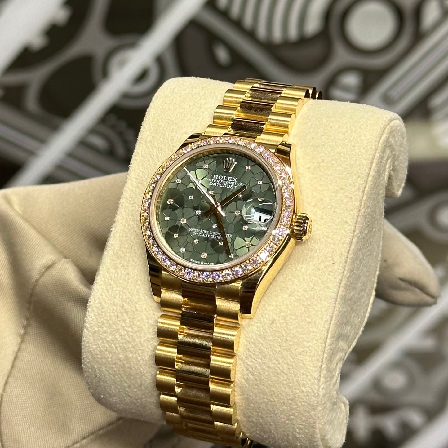 Rolex DJ31 Yellow Gold Floral Diamond Dial 278288RBR