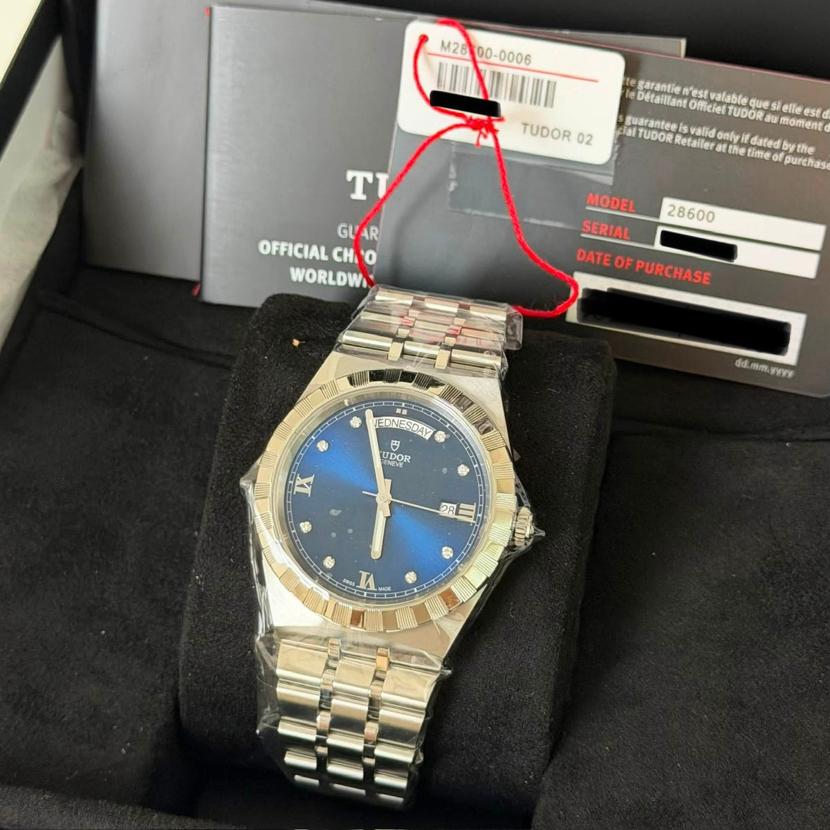NEW Tudor Royal Blue Diamond Dial 28600