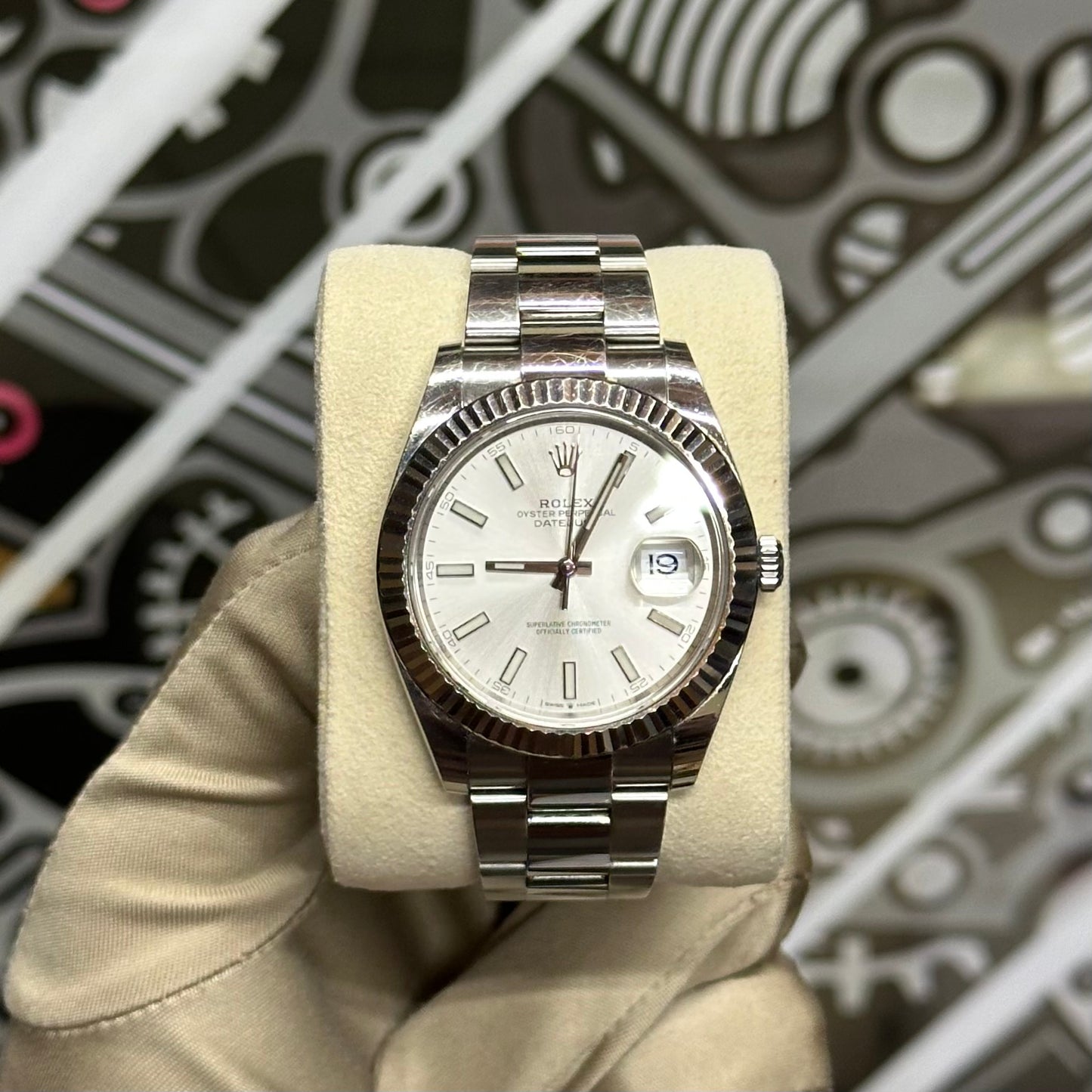 Rolex Datejust 41 Silver Stick 126334