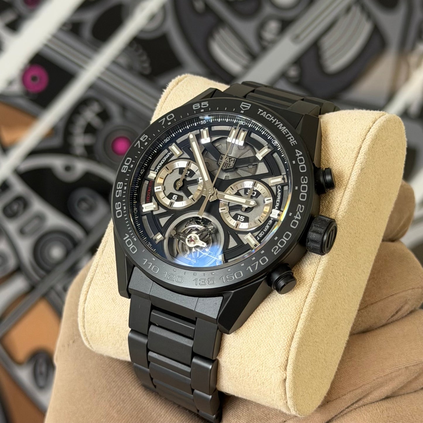Tag Tourbillon Skeleton Ceramic CAR5A90