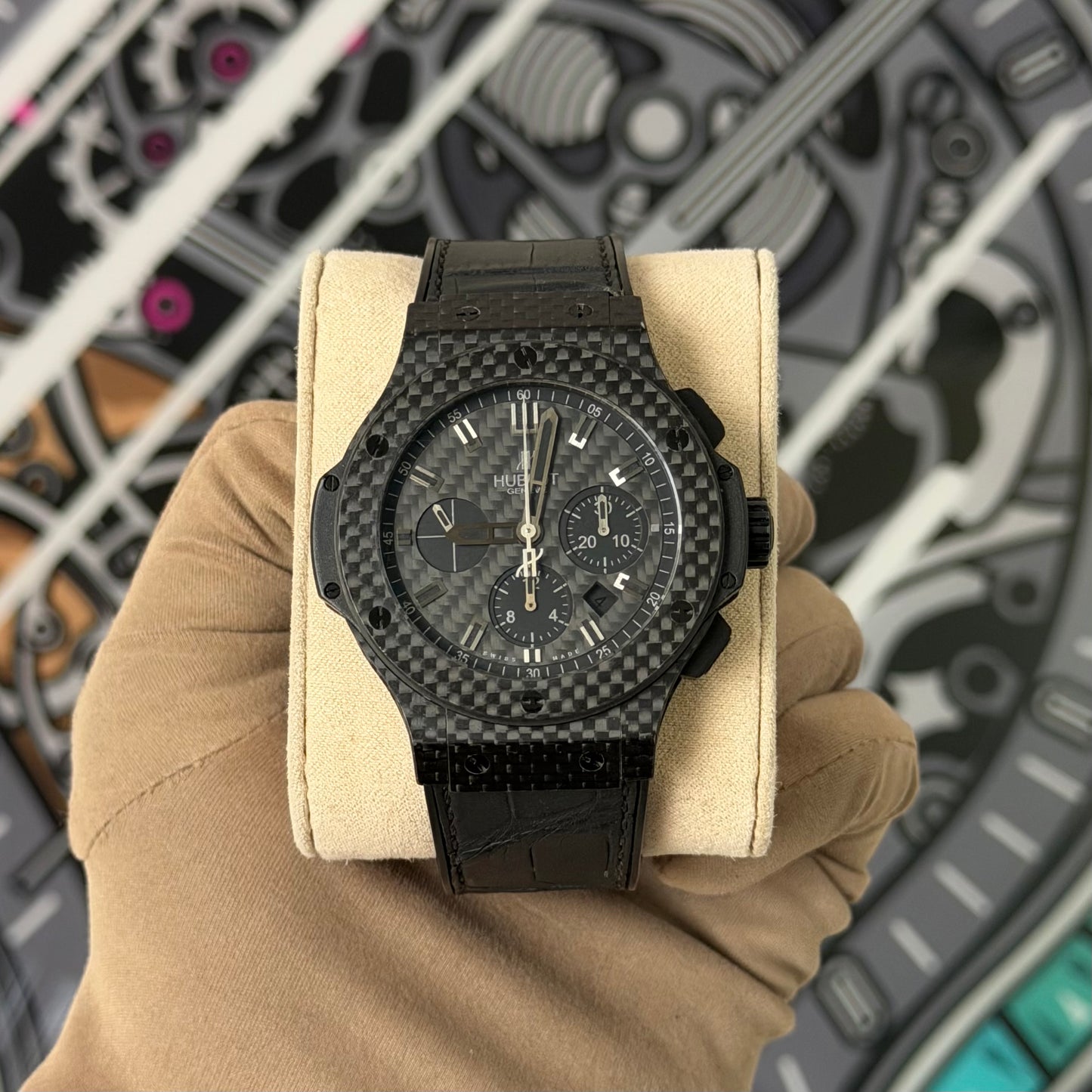Hublot Big Bang Carbon Black Dial 301.QX.1740.GR