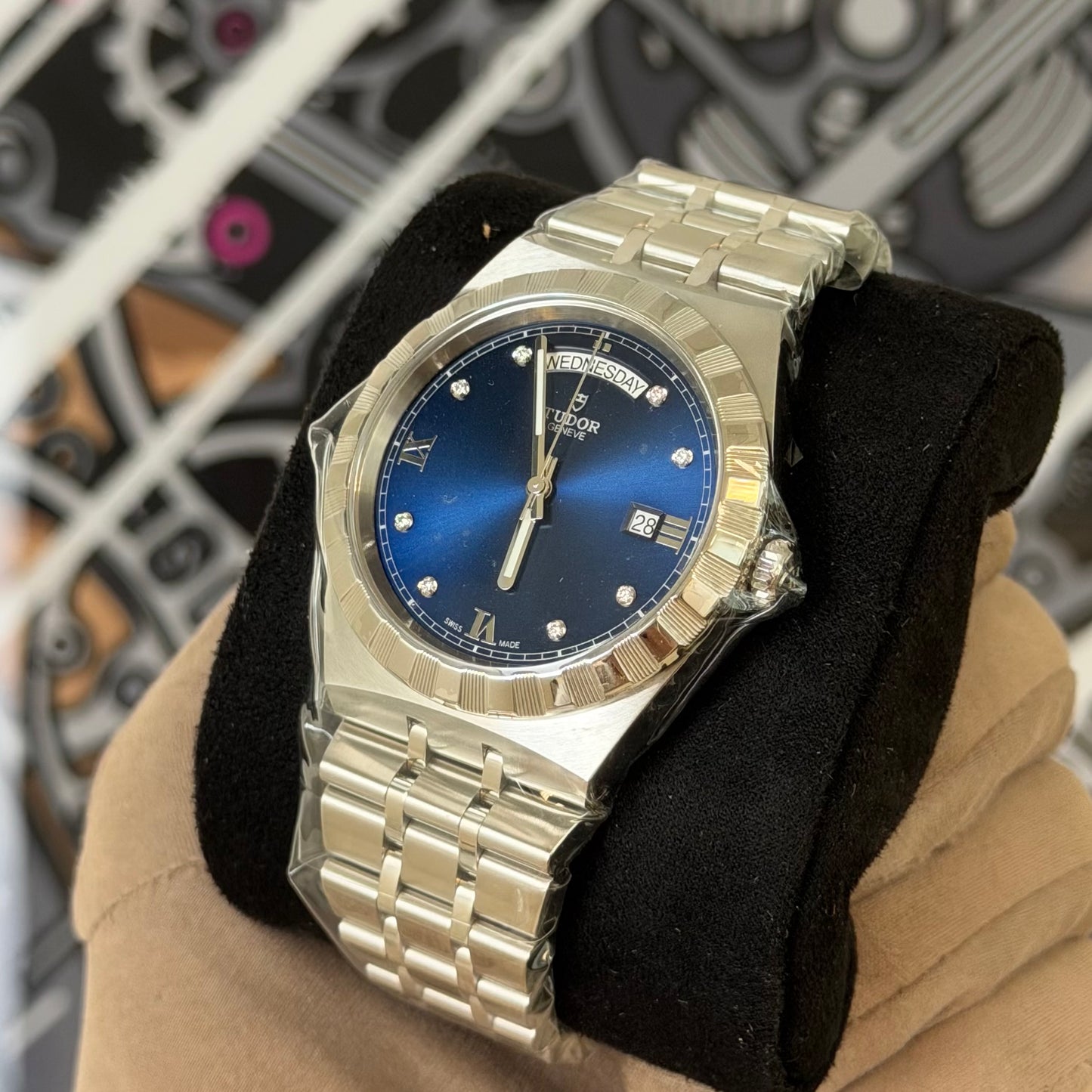 NEW Tudor Royal Blue Diamond Dial 28600