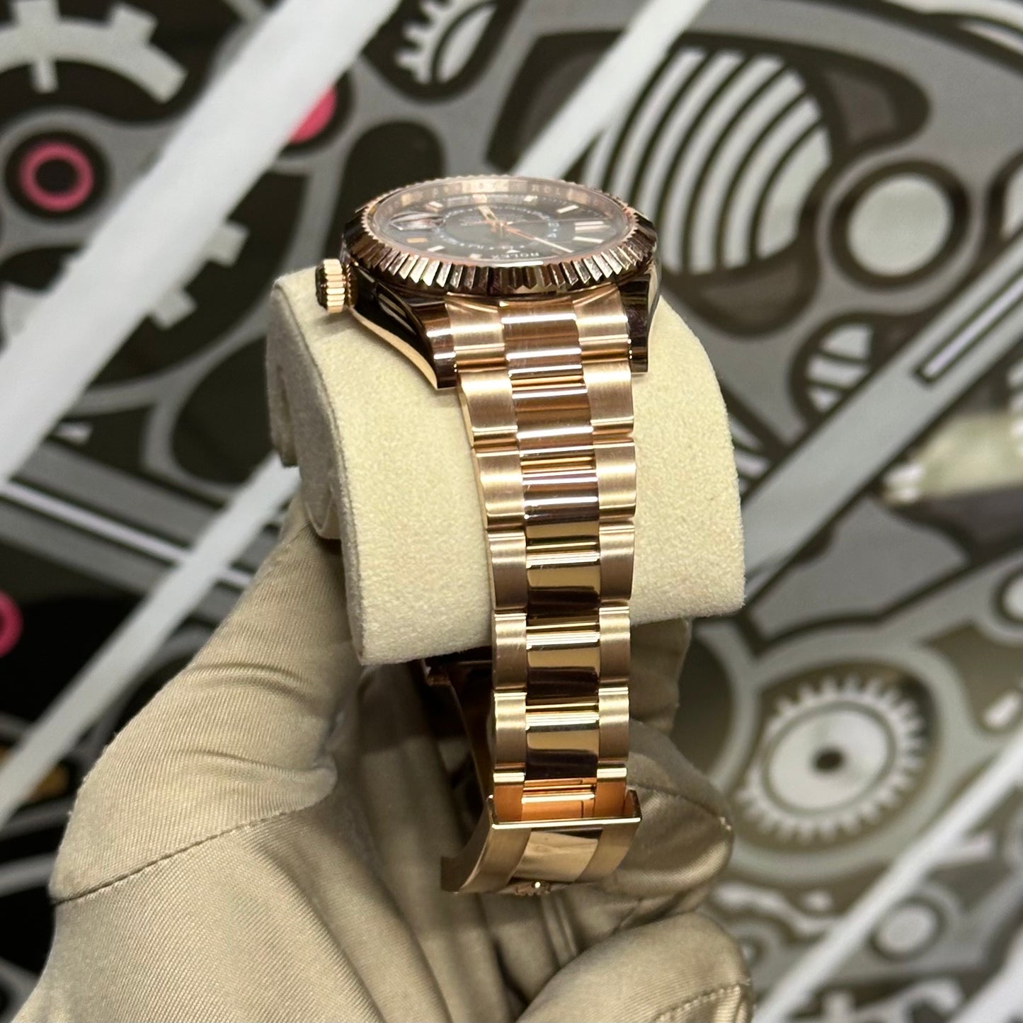 Rolex Rose Gold SkyDweller Blue Dial 336935