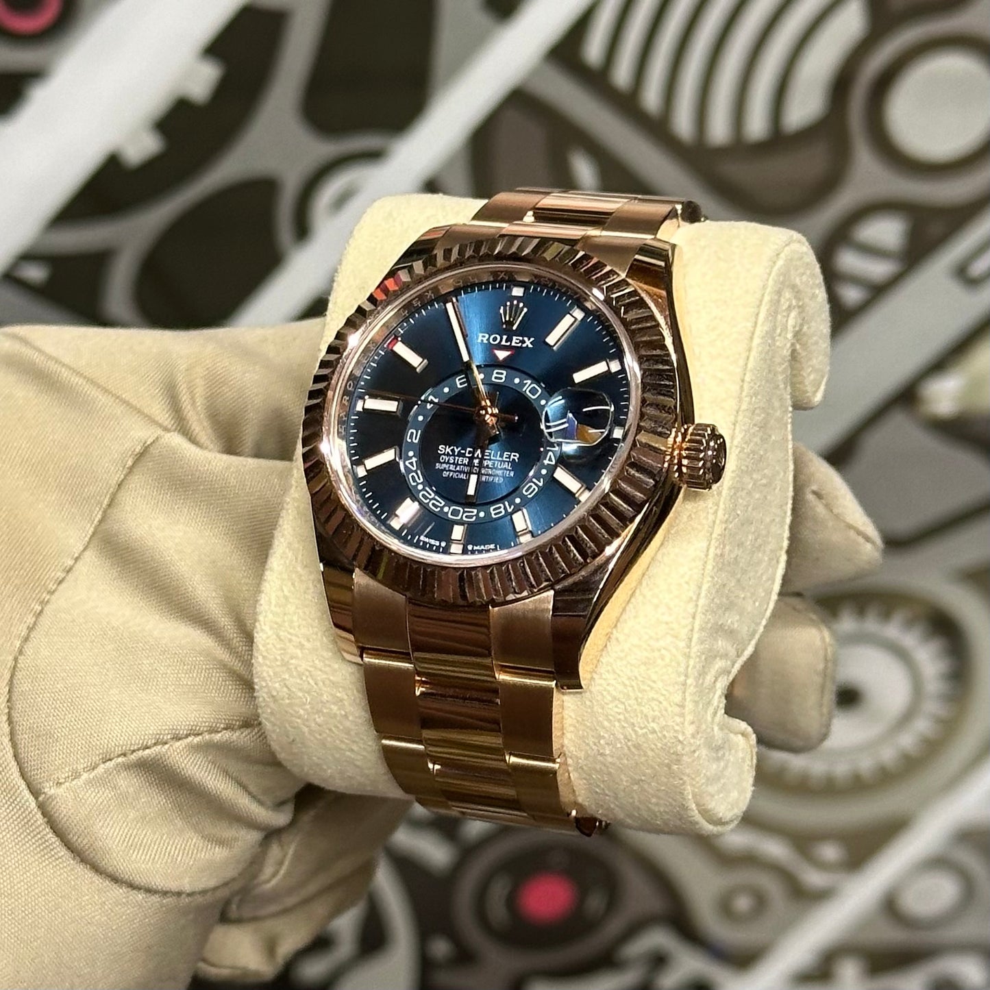 Rolex Rose Gold SkyDweller Blue Dial 336935