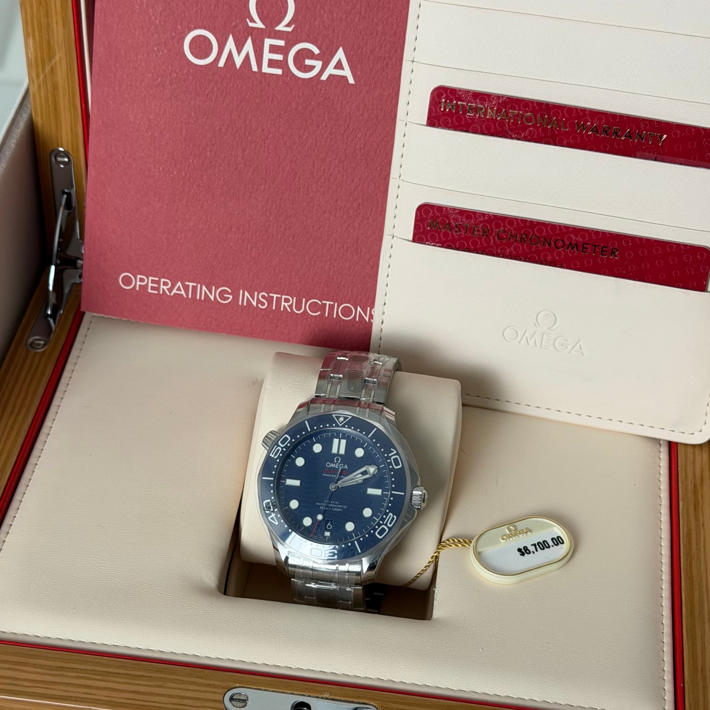 NEW Omega Seamaster Blue Wave Dial 210.30.42.20.03.001