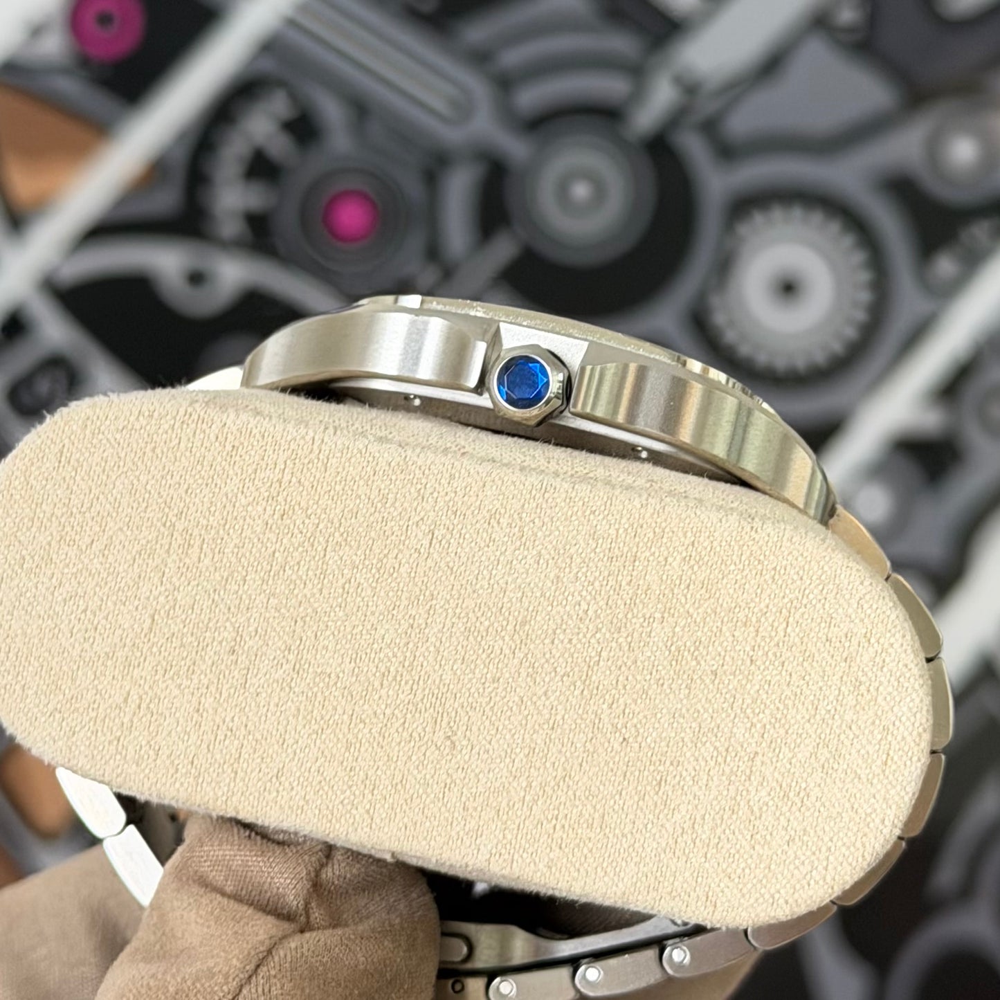 Cartier Santos Large White Dial WSSA0018