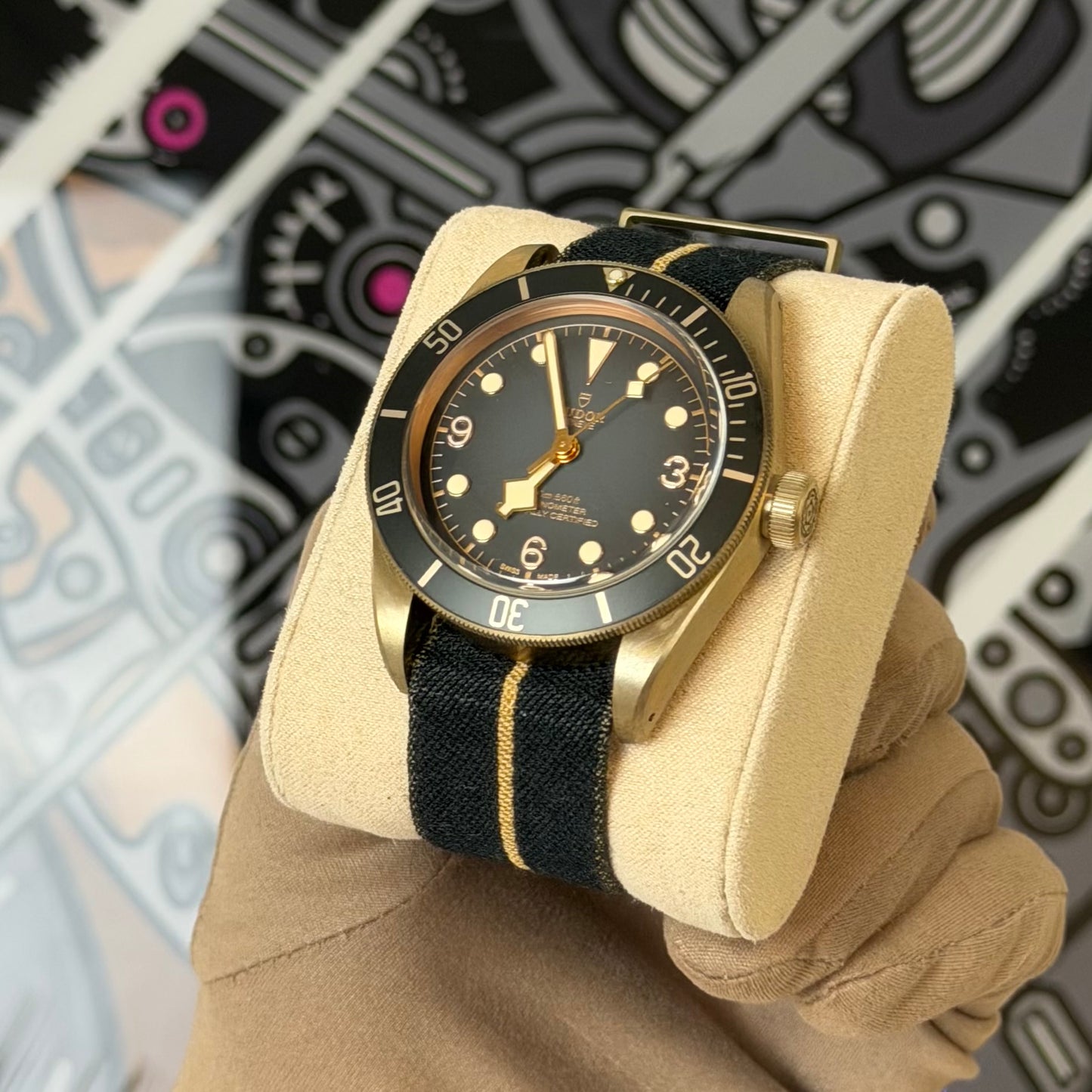NEW Tudor Black Bay Bronze Nato 79250BA
