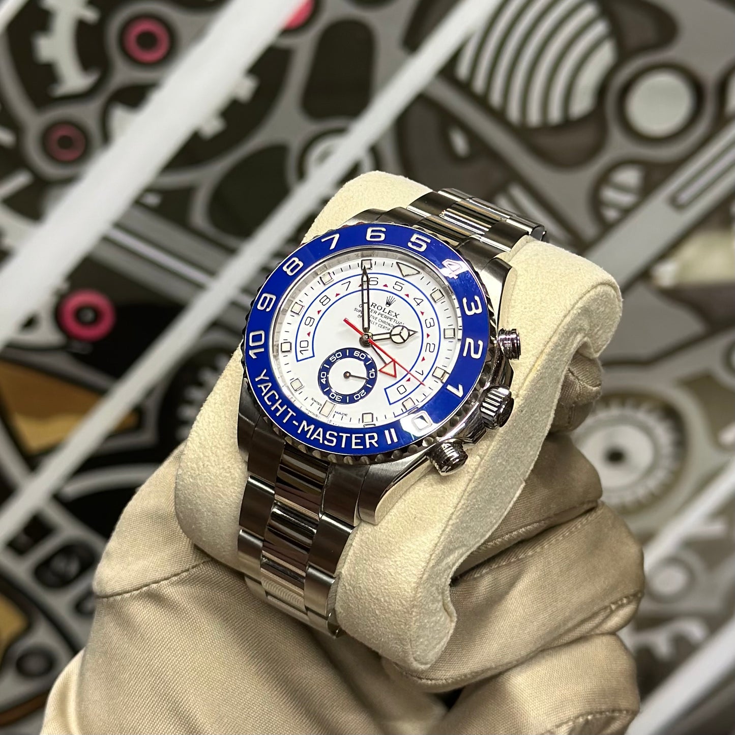 Rolex YachtMaster II Mercedes Hands 116680