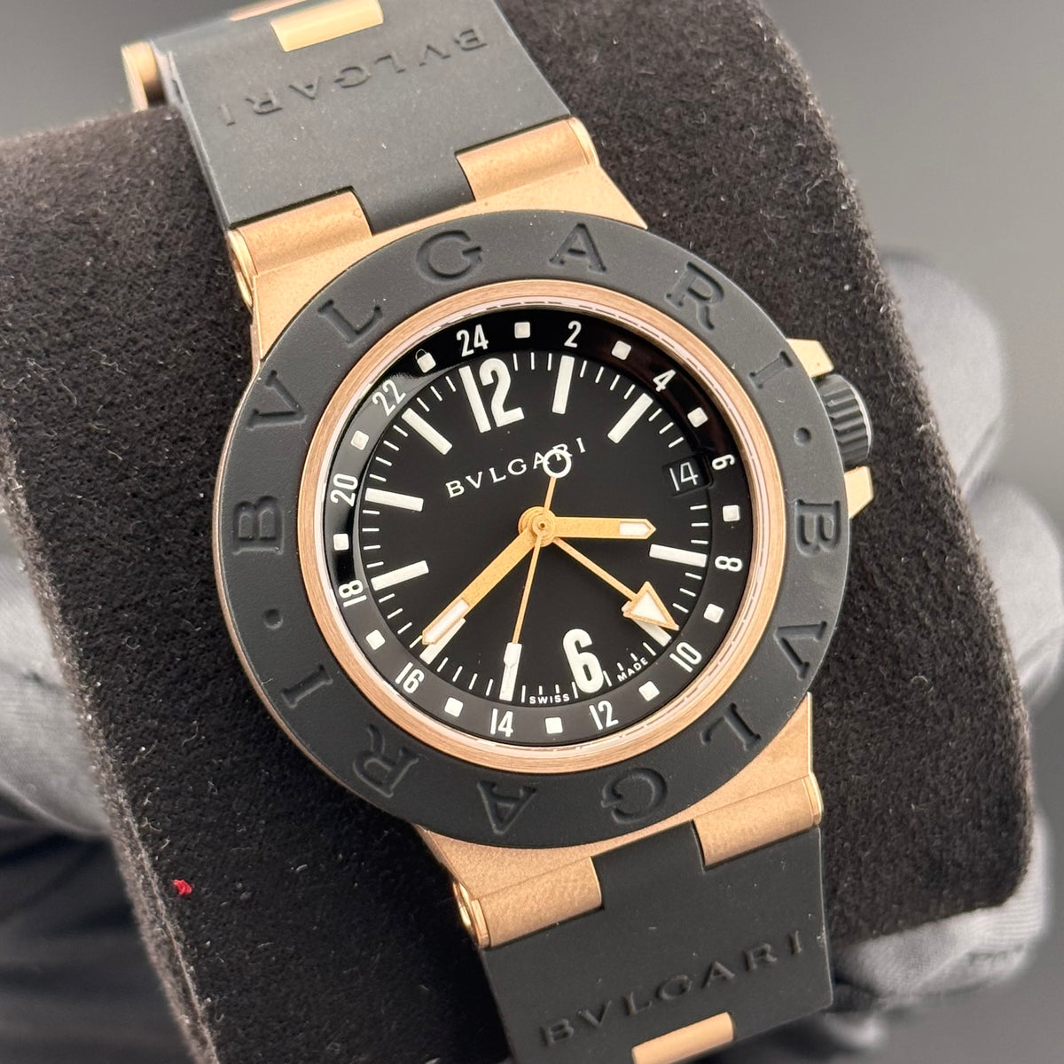 NEW Bvlgari Aluminum Watch Bronze 40mm 104241