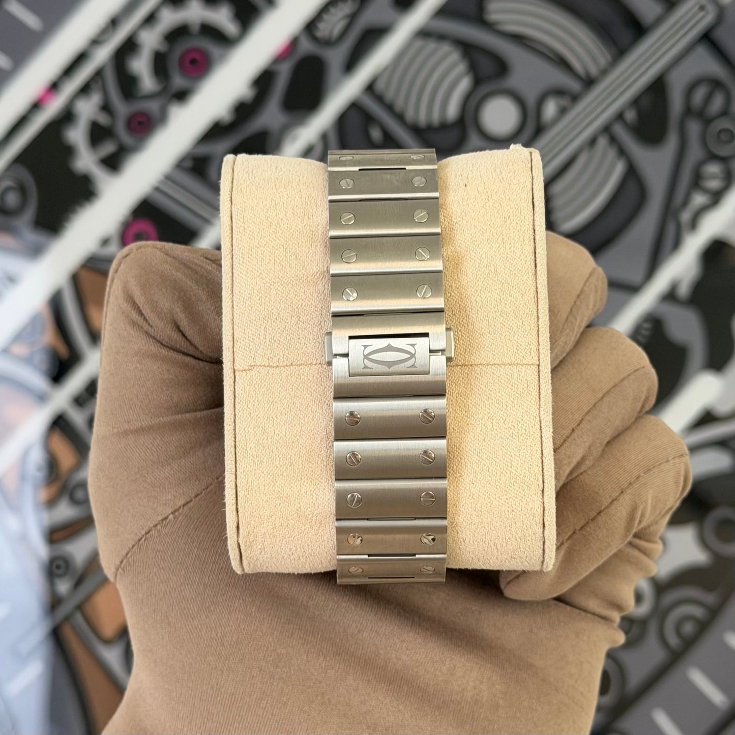 Cartier Brown Large Santos WSSA0064