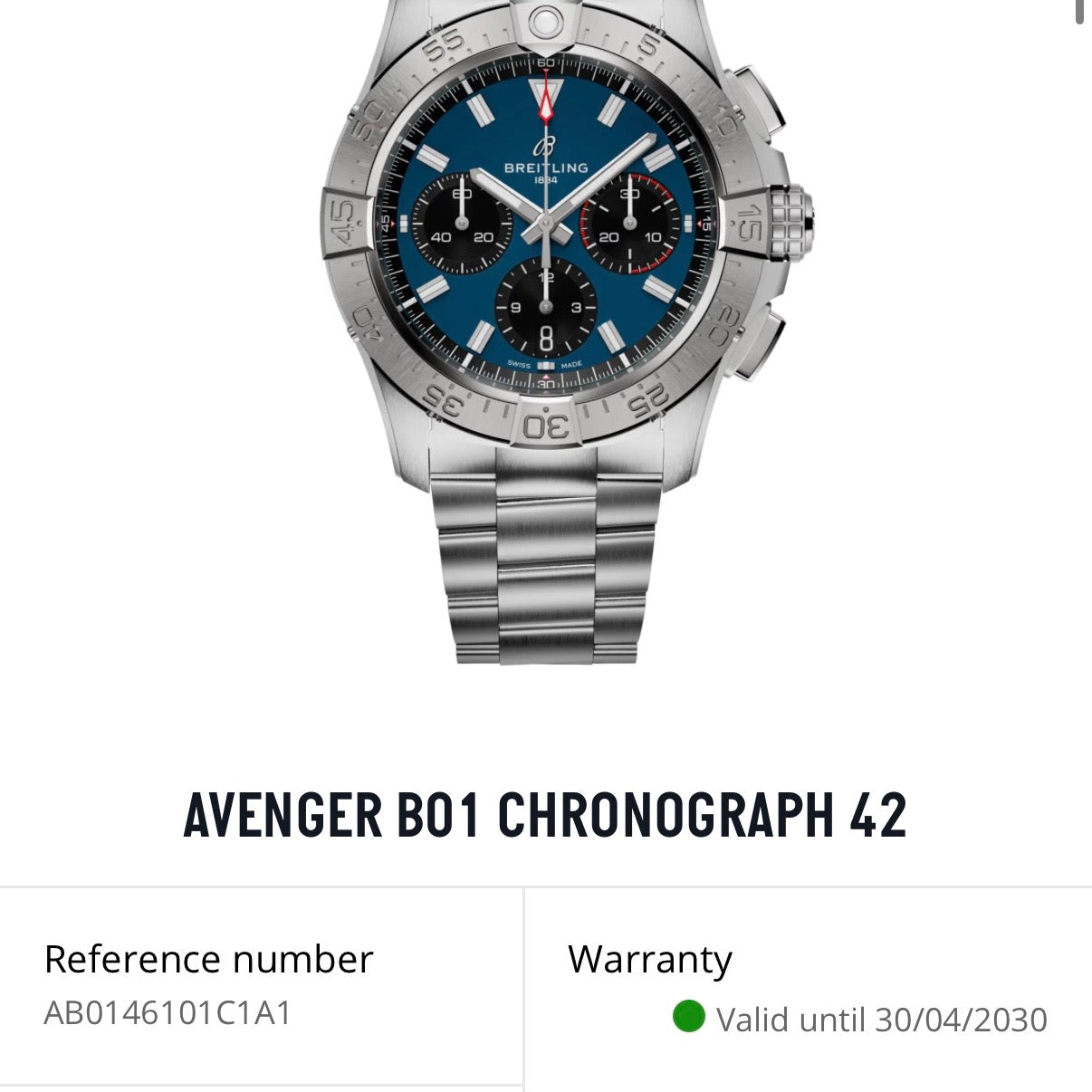 NEW Breitling Avenger B01 Chronograph AB0146