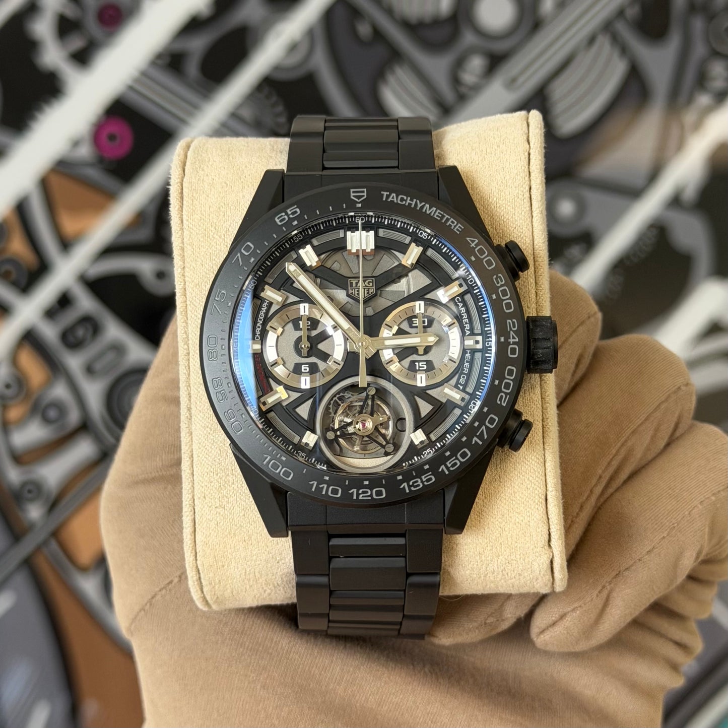 Tag Tourbillon Skeleton Ceramic CAR5A90