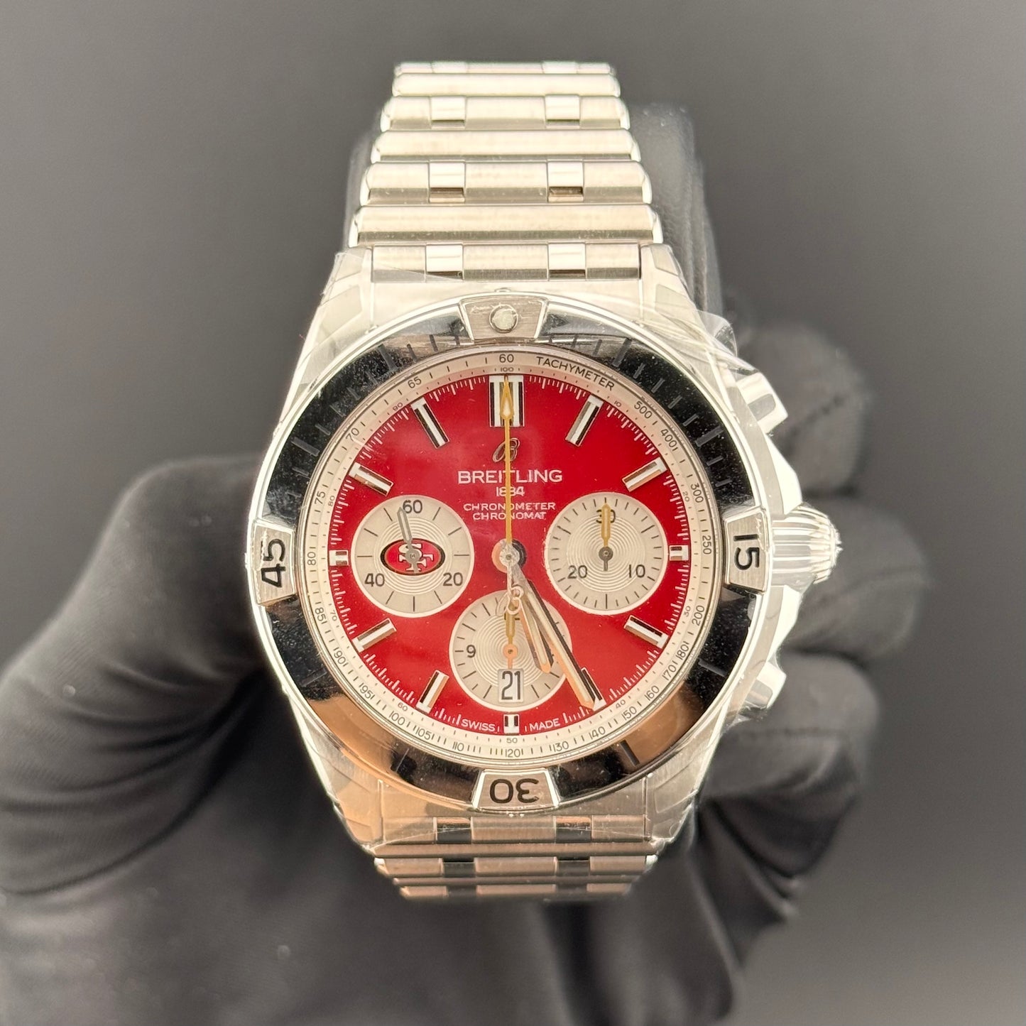 NEW Breitling Chronomat B31 NFL SF 49ers Edition