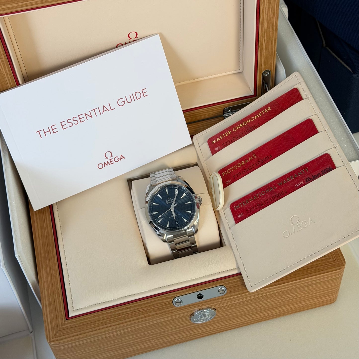 NEW Omega Aqua Terra 150M Blue 220.10.41.21.03.004