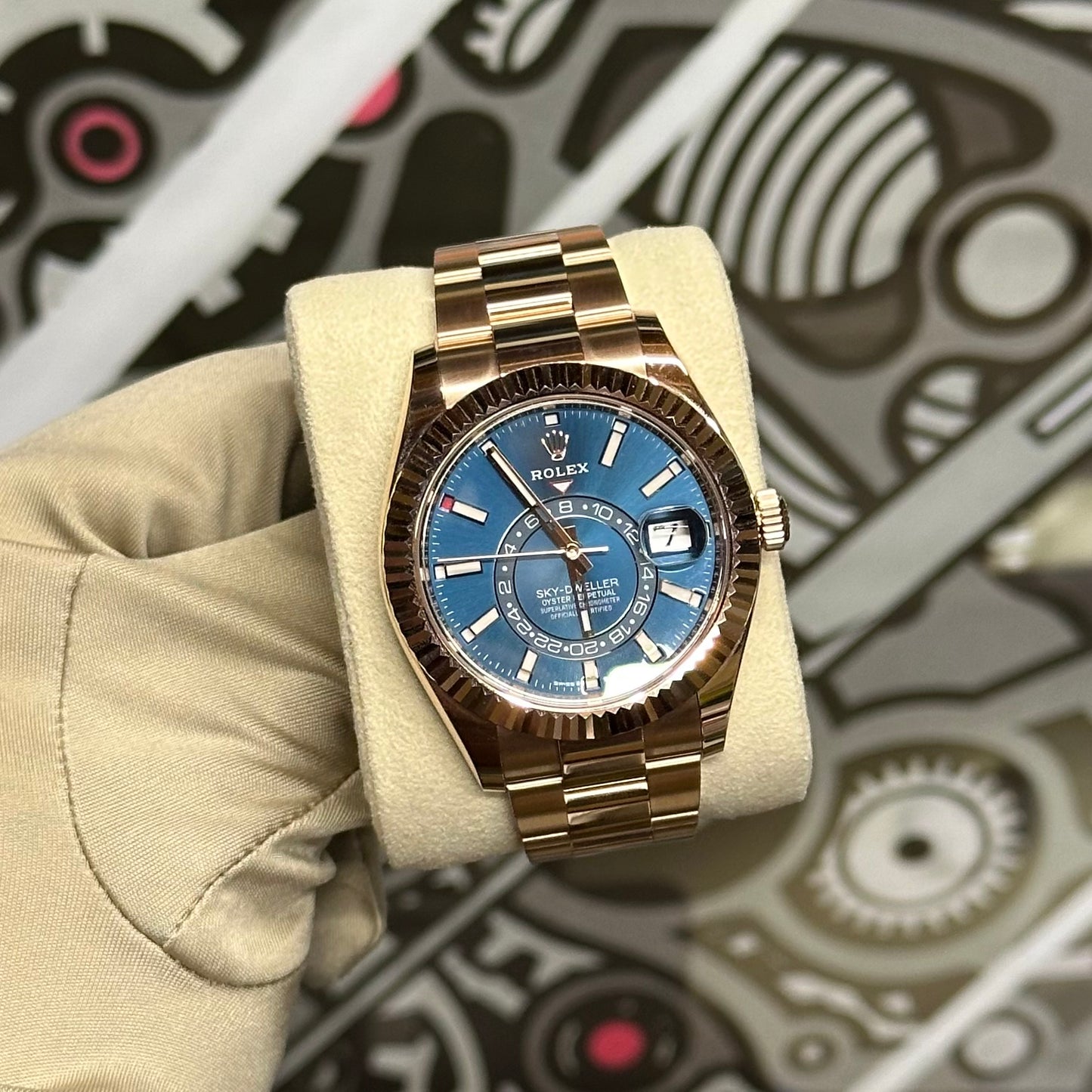 Rolex Rose Gold SkyDweller Blue Dial 336935