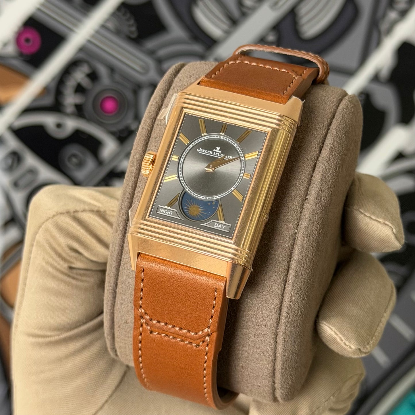 NEW JLC Reverso Tribute Duoface Calendar 18K Gold Q3912532