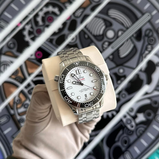 NEW Omega Seamaster 300 White Dial 210.30.42.20.04.001