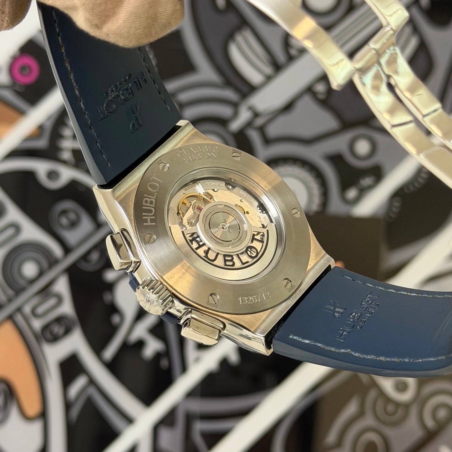 Hublot Fusion Chronograph Titanium Blue 521.NX.7170.LR