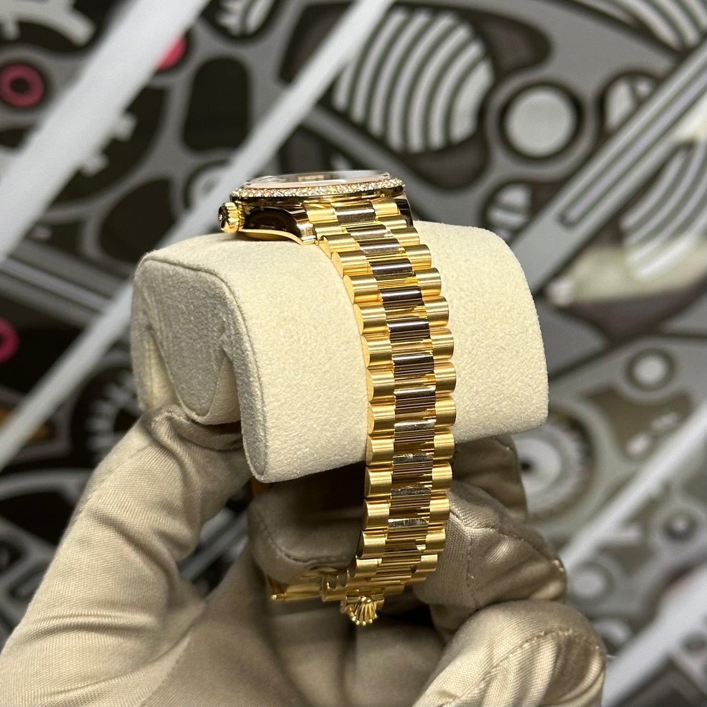 Rolex DJ31 Yellow Gold Floral Diamond Dial 278288RBR
