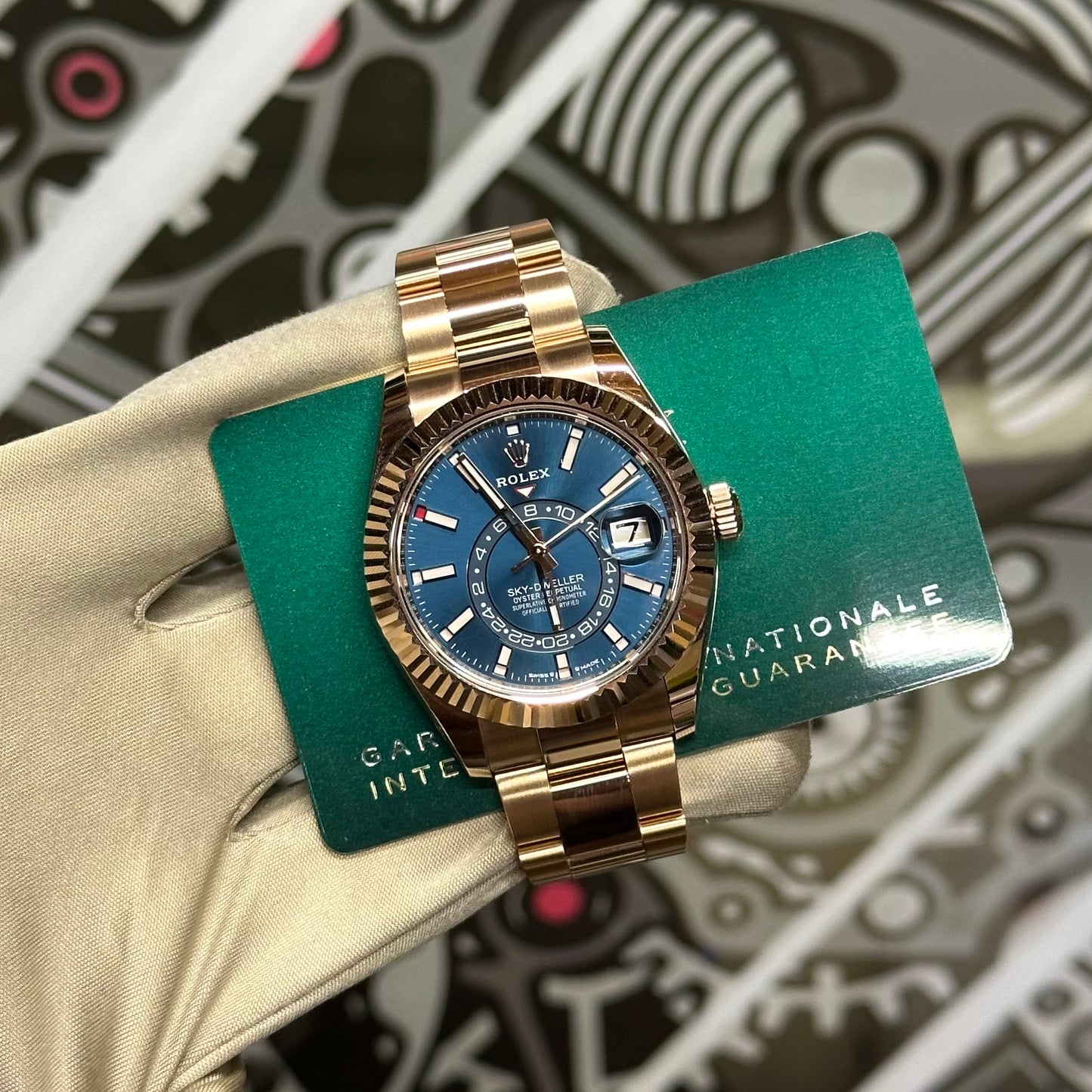 Rolex Rose Gold SkyDweller Blue Dial 336935
