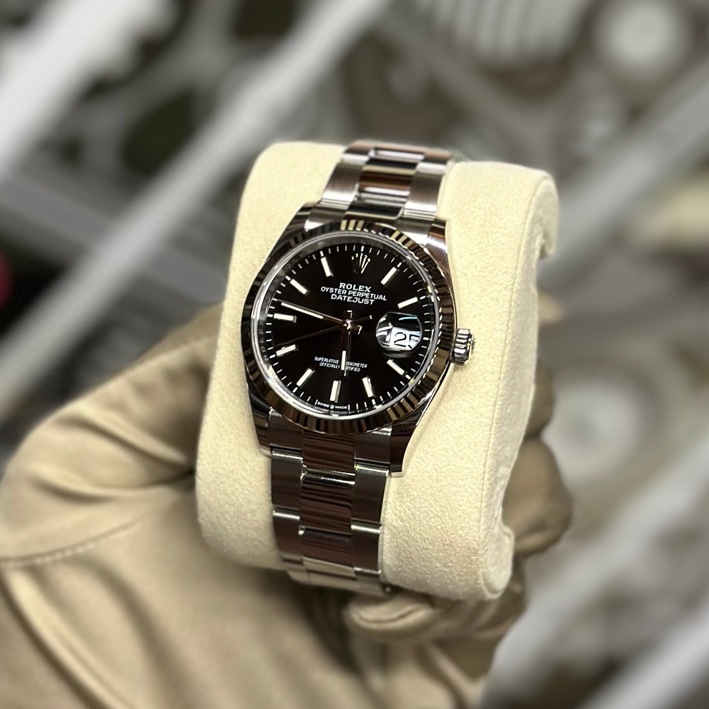 Rolex Datejust 36 Black Stick 126234