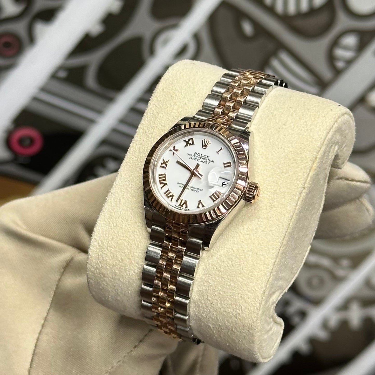 Rolex Datejust 28 Two Tone White Roman 279171
