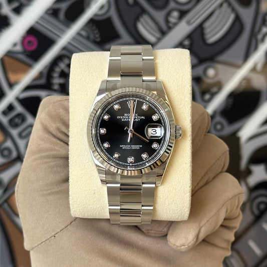 NEW Rolex Datejust 36 Black Diamond Dial 126234