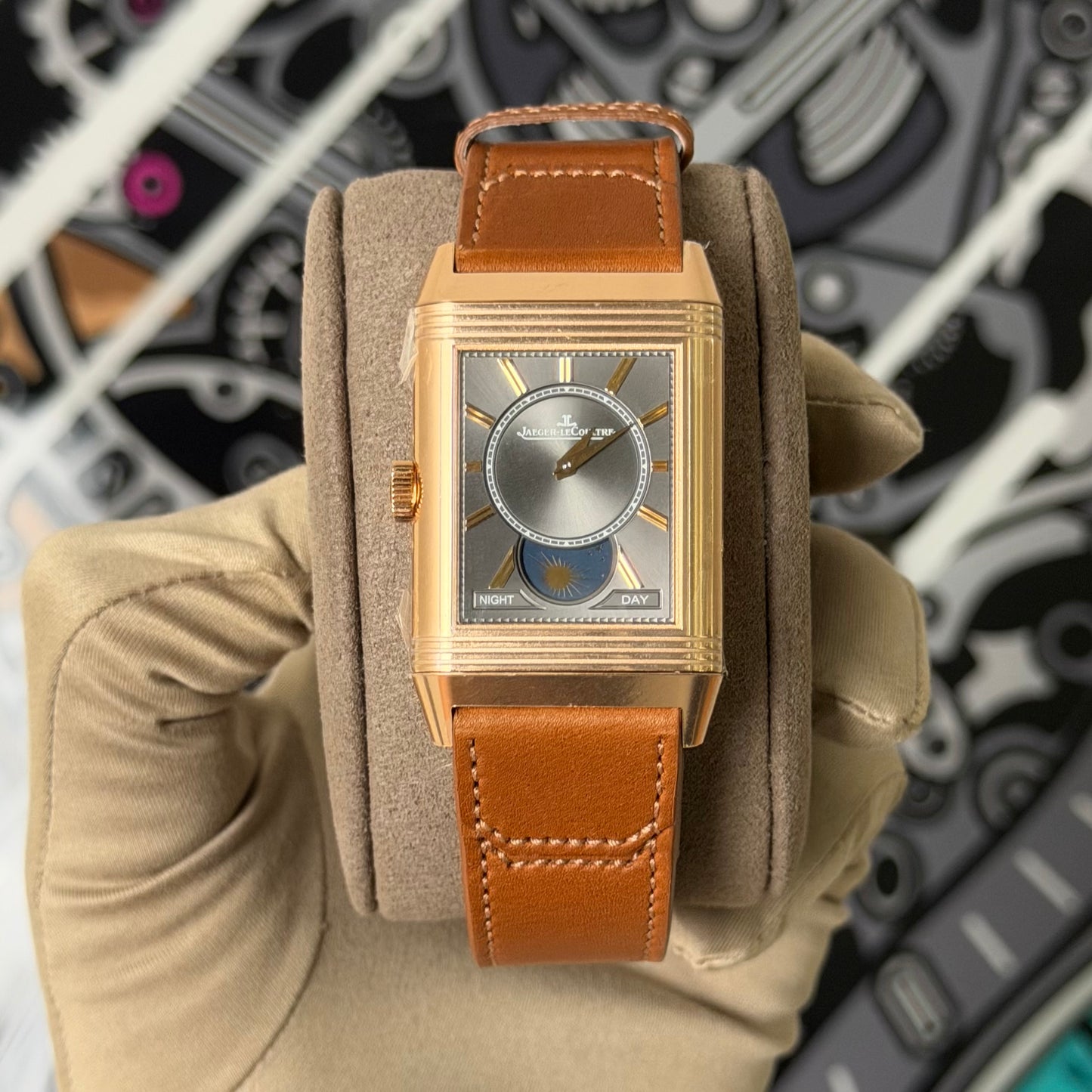 NEW JLC Reverso Tribute Duoface Calendar 18K Gold Q3912532