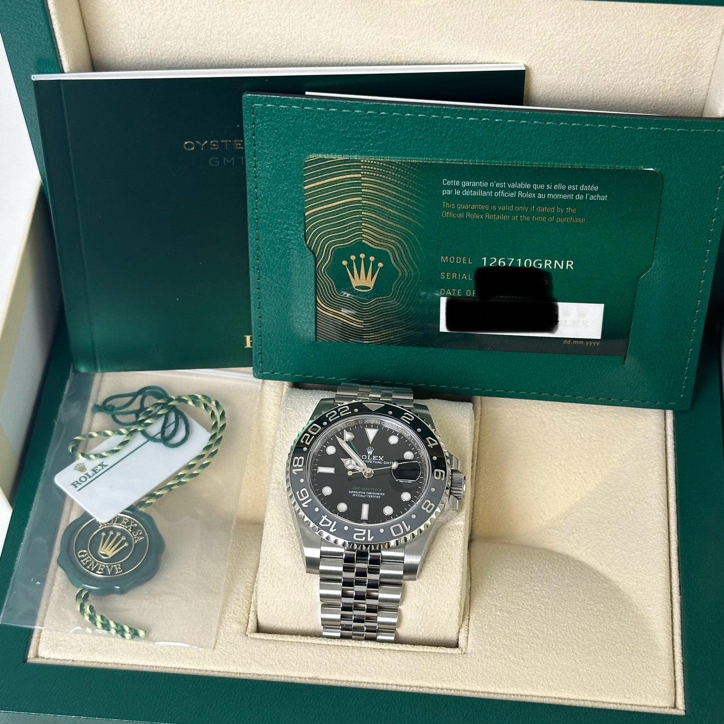 NEW Rolex GMT Bruce Wayne Jubilee 126710GRNR