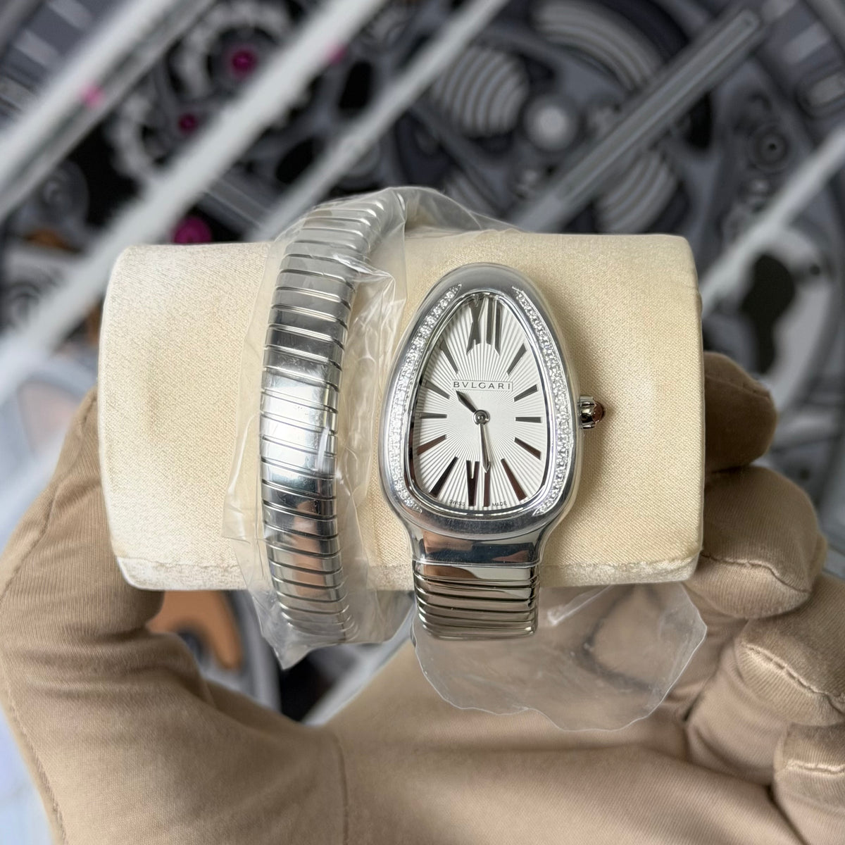 NEW Bvlgari Serpenti Tubogas Steel 101827