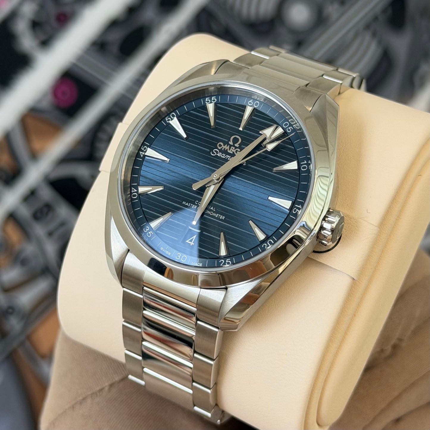 NEW Omega Aqua Terra 150M Blue 220.10.41.21.03.004