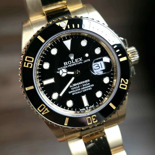 Rolex Gold Submariner Black Dial 126618LN