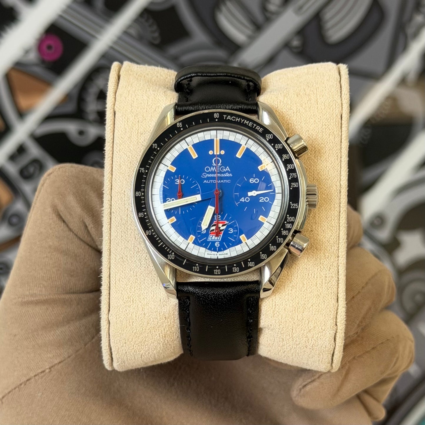 Omega Speedmaster Michael Schumacher Blue Dial 3810.80.08