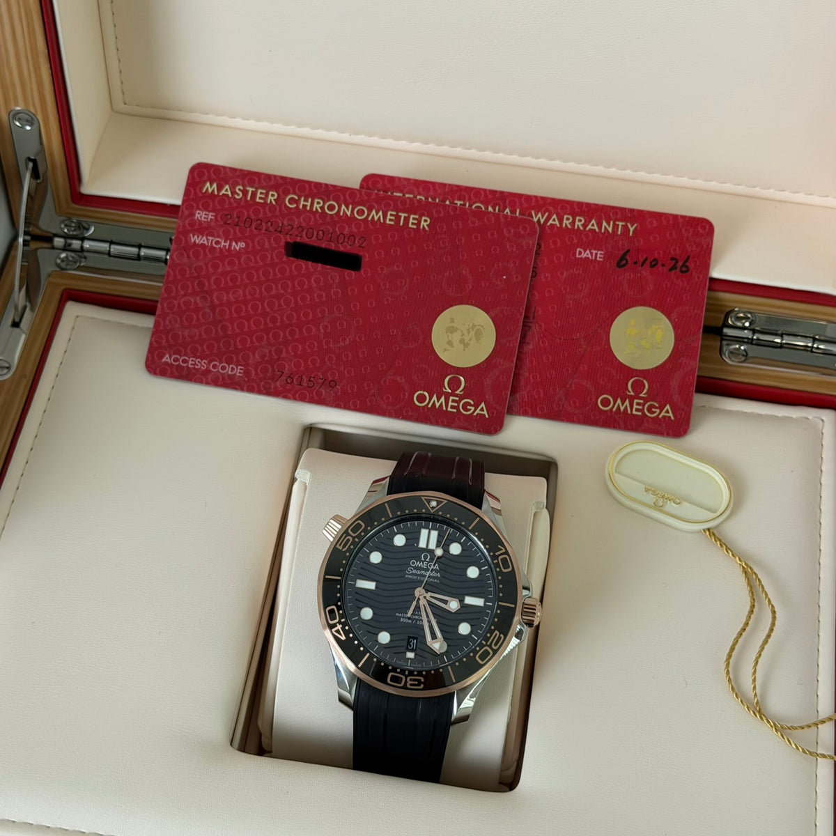 NEW Omega Seamaster Diver Sedna Gold 210.22.42.20.01.002