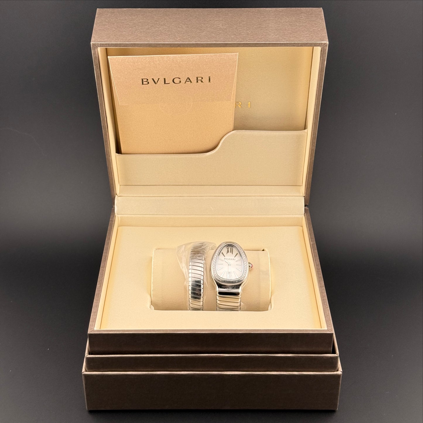 NEW Bvlgari Serpenti Tubogas White Diamond 101827