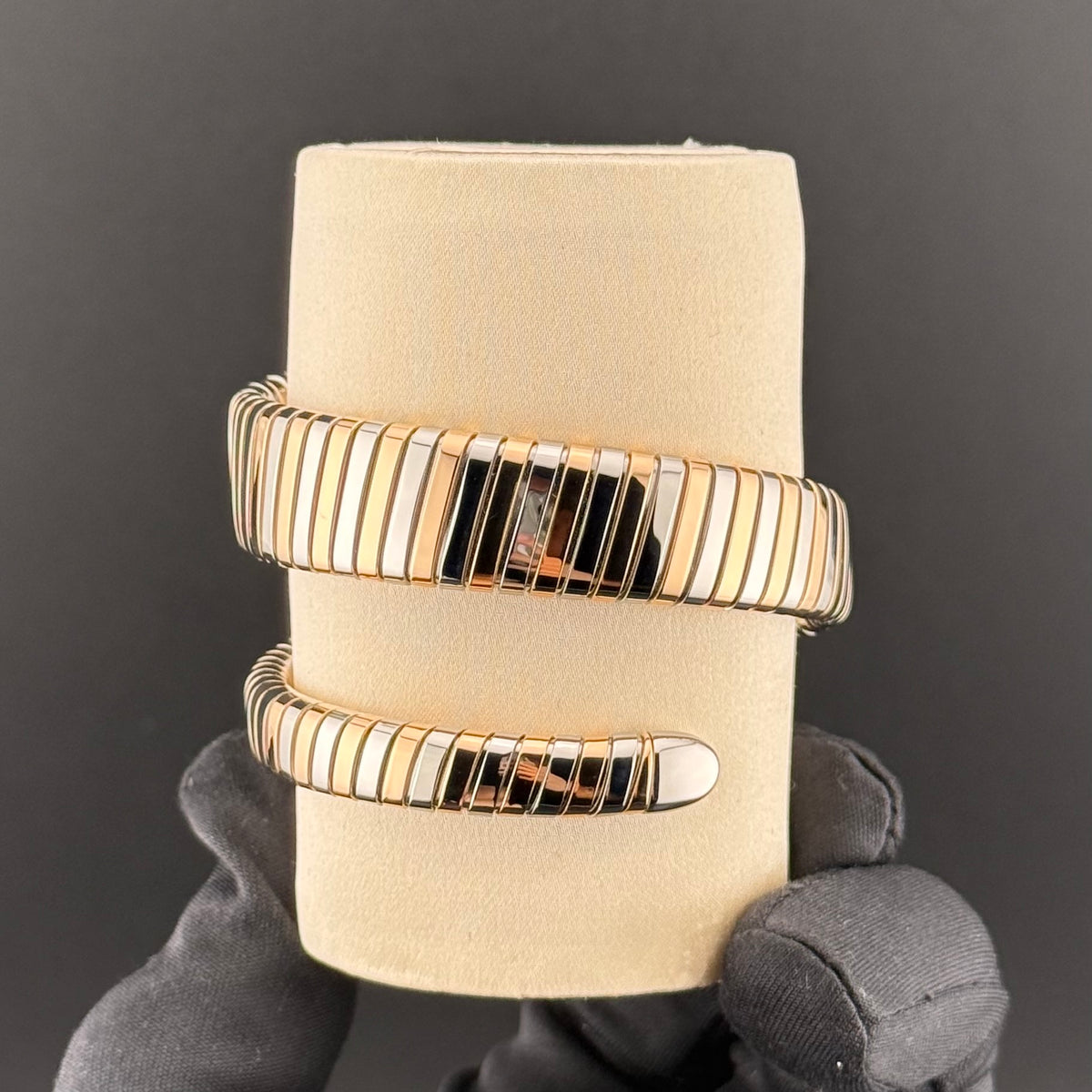 NEW Bvlgari Serpenti Tubogas Green 18k Rose Gold Diamond 102790