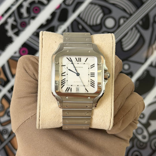 Cartier Santos Large White Dial WSSA0018
