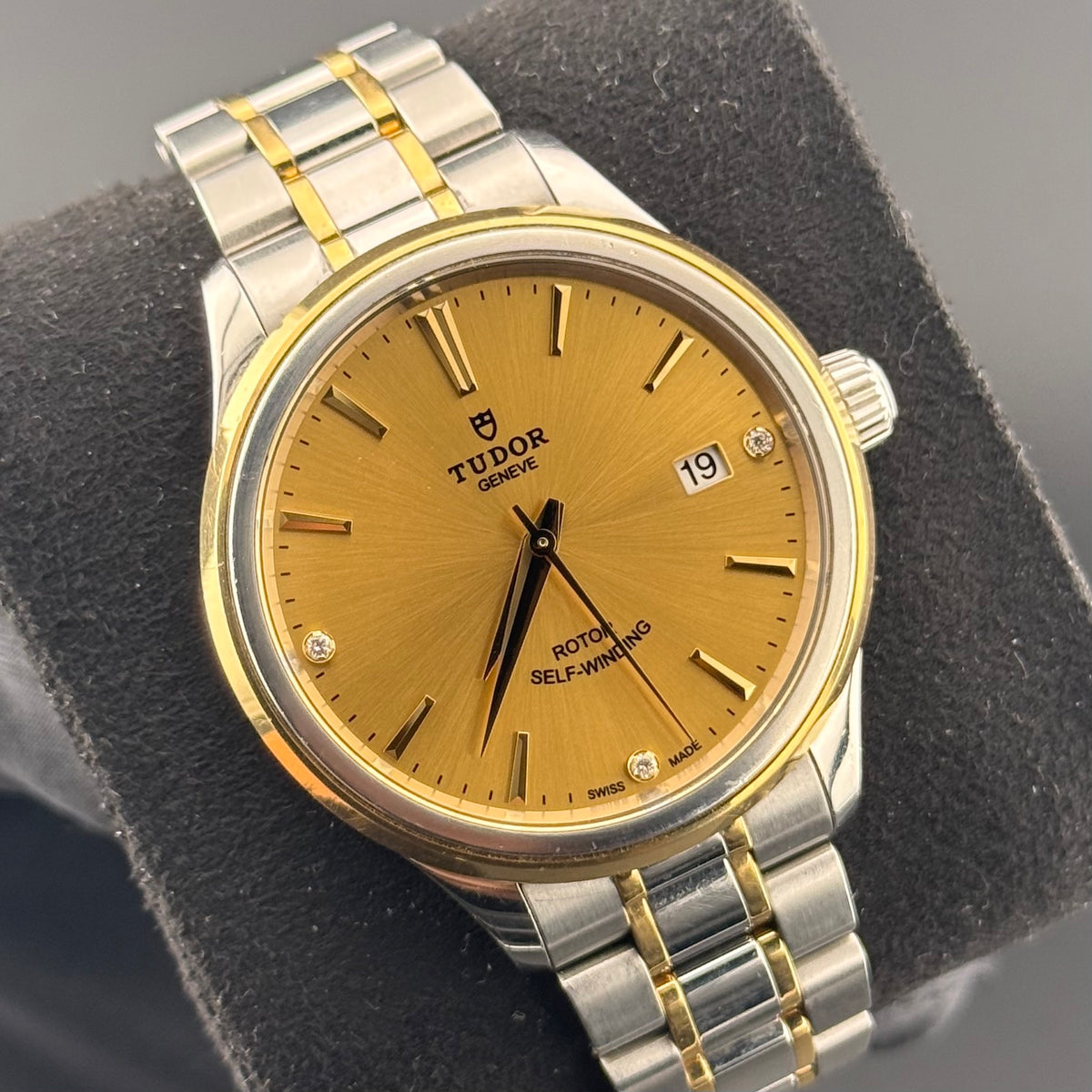 Tudor Style Yellow Gold Steel 38mm 12503