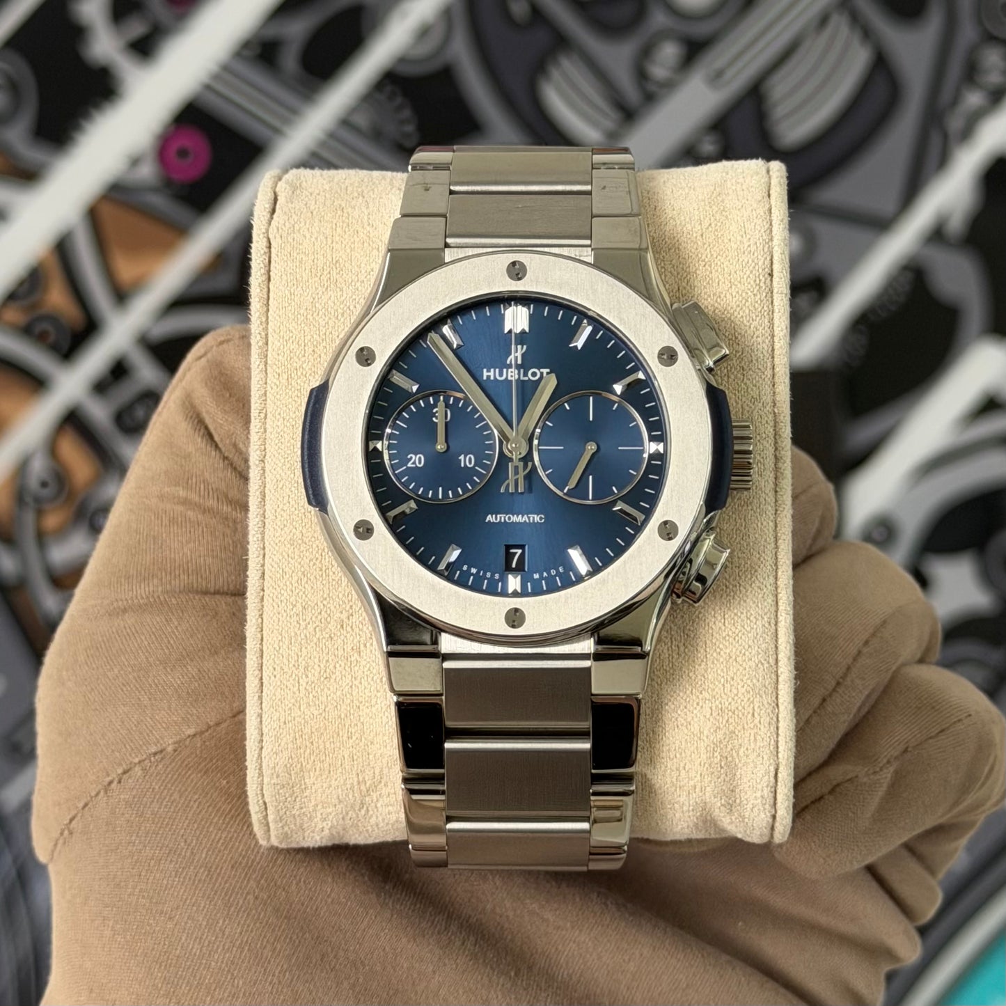 Hublot Classic Fusion Chronograph Blue Titanium 540.NX.7170.NX