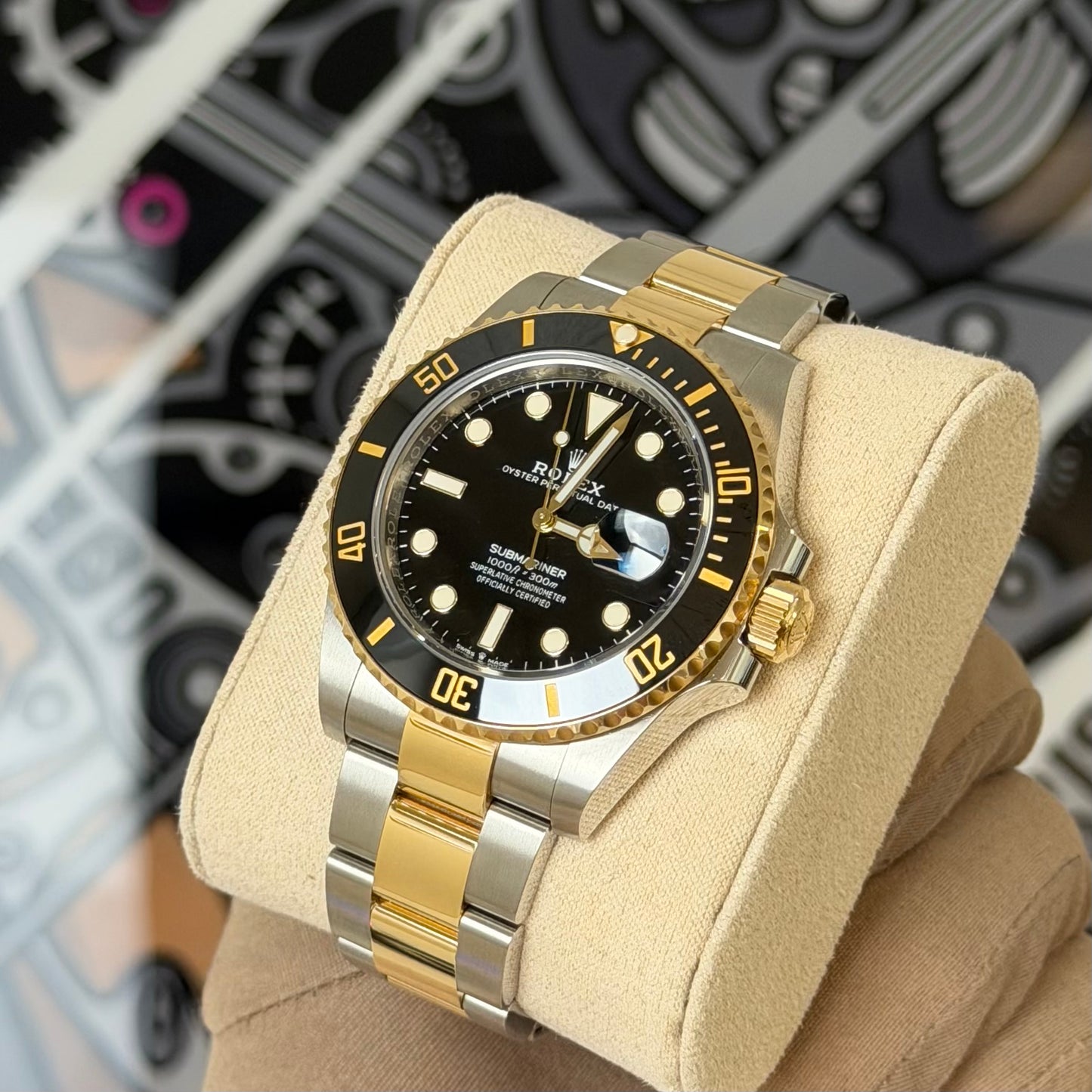 Rolex Submariner Two Tone Black 126613LN