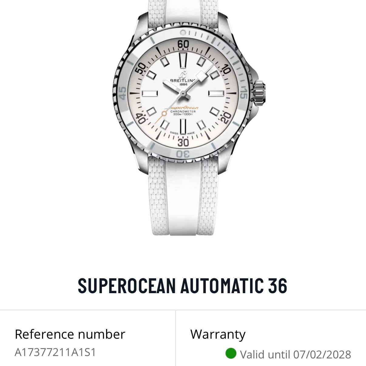 NEW Breitling SuperOcean Automatic 36 A17377