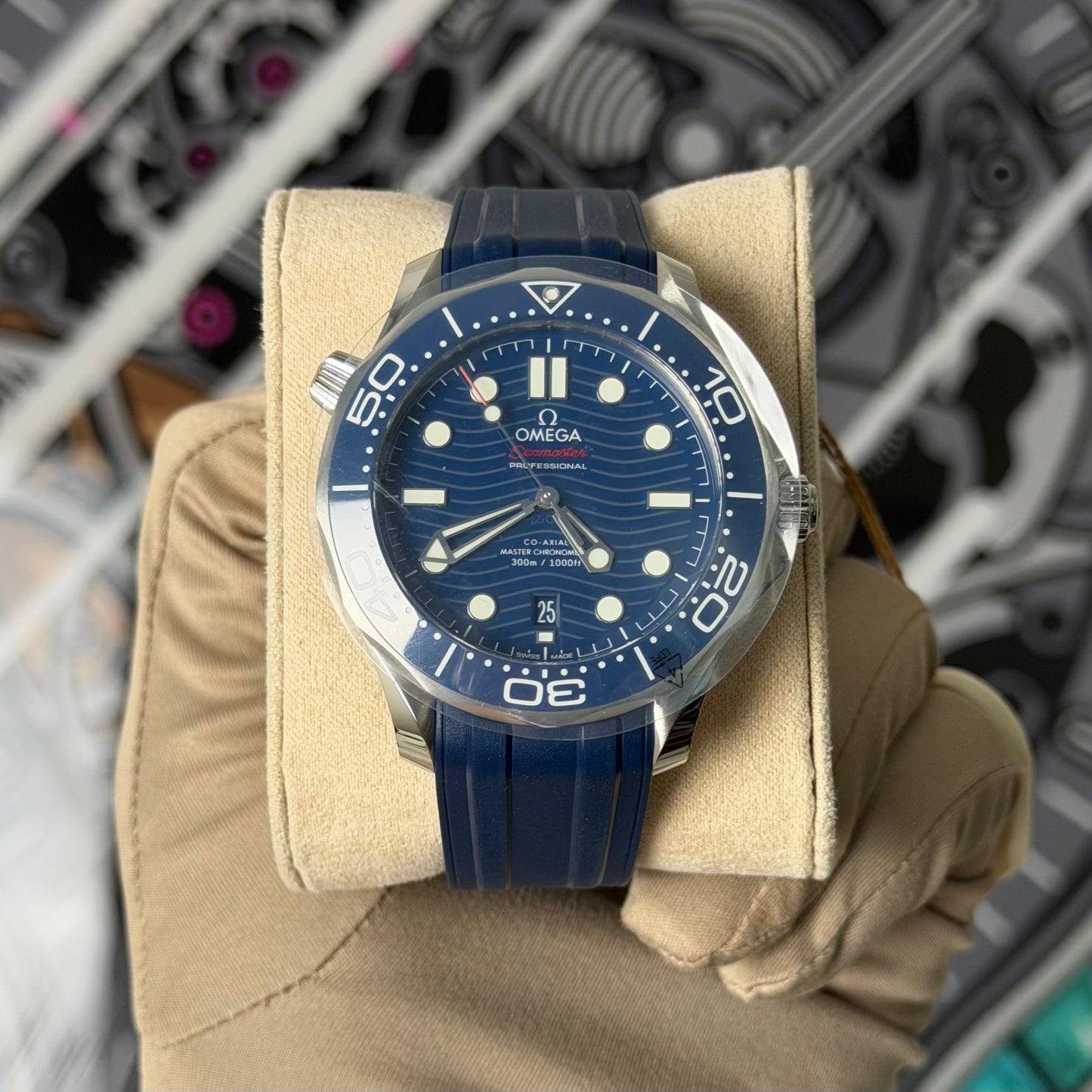 NEW Omega Seamaster 300 Blue Dial 210.32.42.20.03.001